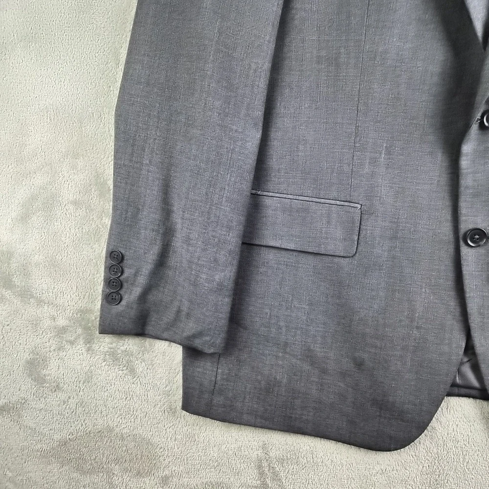Pronto Uomo Blazer Jacket Mens 46 Gray Wool Blend 2 Buttons Sport Coat‎ Formal